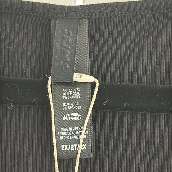 NWT Skims Long Sleeved, Maxi Dress with Deep Square Neckline Color Black Size 2x - Picture 7 of 11